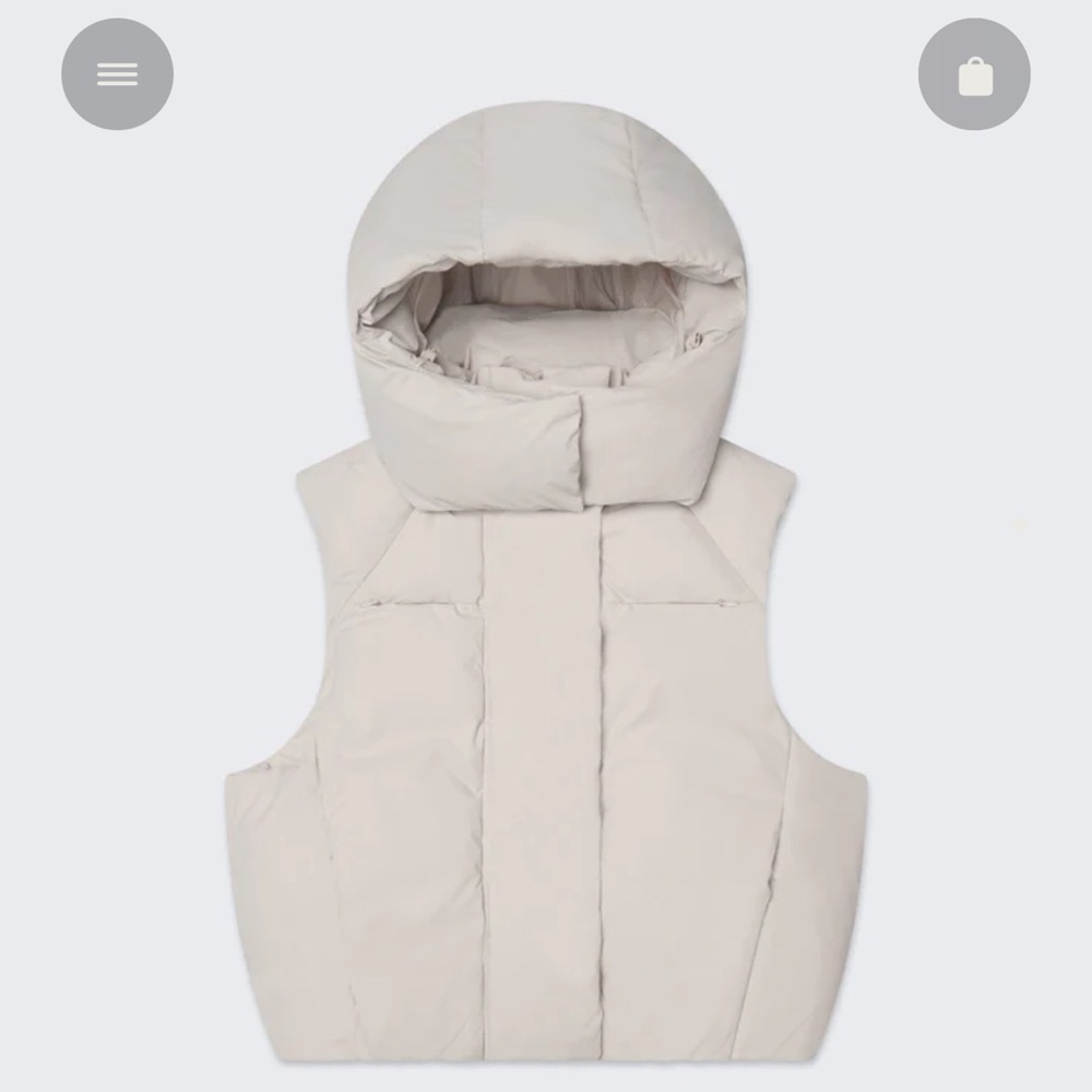 KHY PUFFER VEST STONE SMALL (NEVER WORN)
